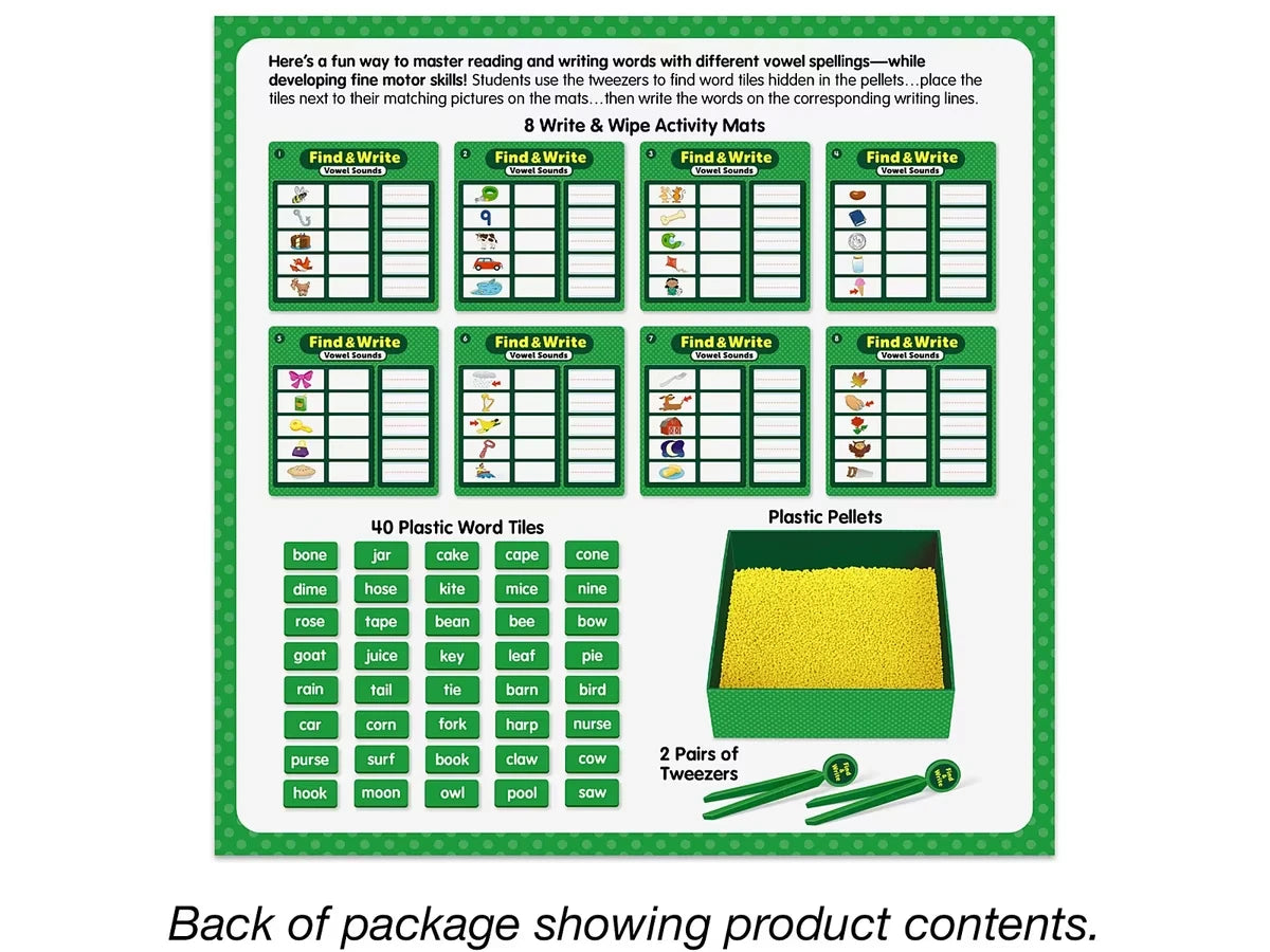 Find & Write Vowel Sounds Activity Center - US 6898