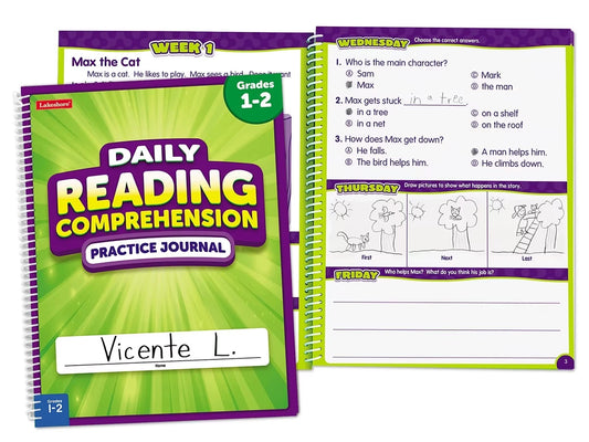 Reading Comprehension Daily Practice Journal - Gr. 1-2 - US 1523