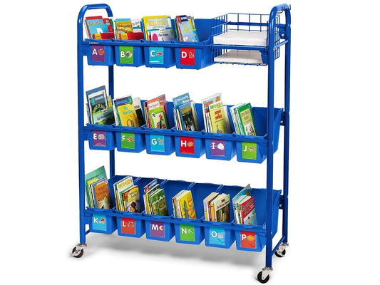 Leveled Library Mobile Storage Cart - US 5517