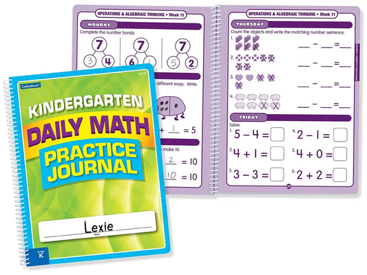 Daily Math Practice Journal – Kindergarten - US 9191