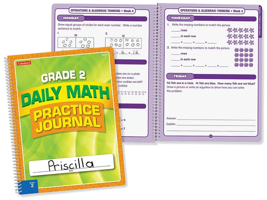 Daily Math Practice Journal - Gr. 2 - US 9172