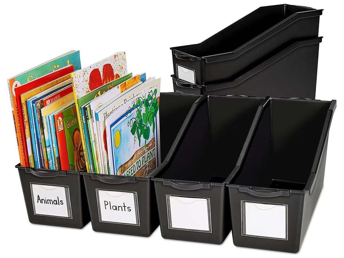 Black Connect & Store Book Bins - US 6462