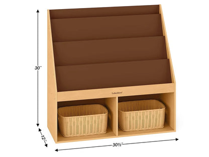 Classic Birch Help-Yourself Bookstand with Storage - US 6964