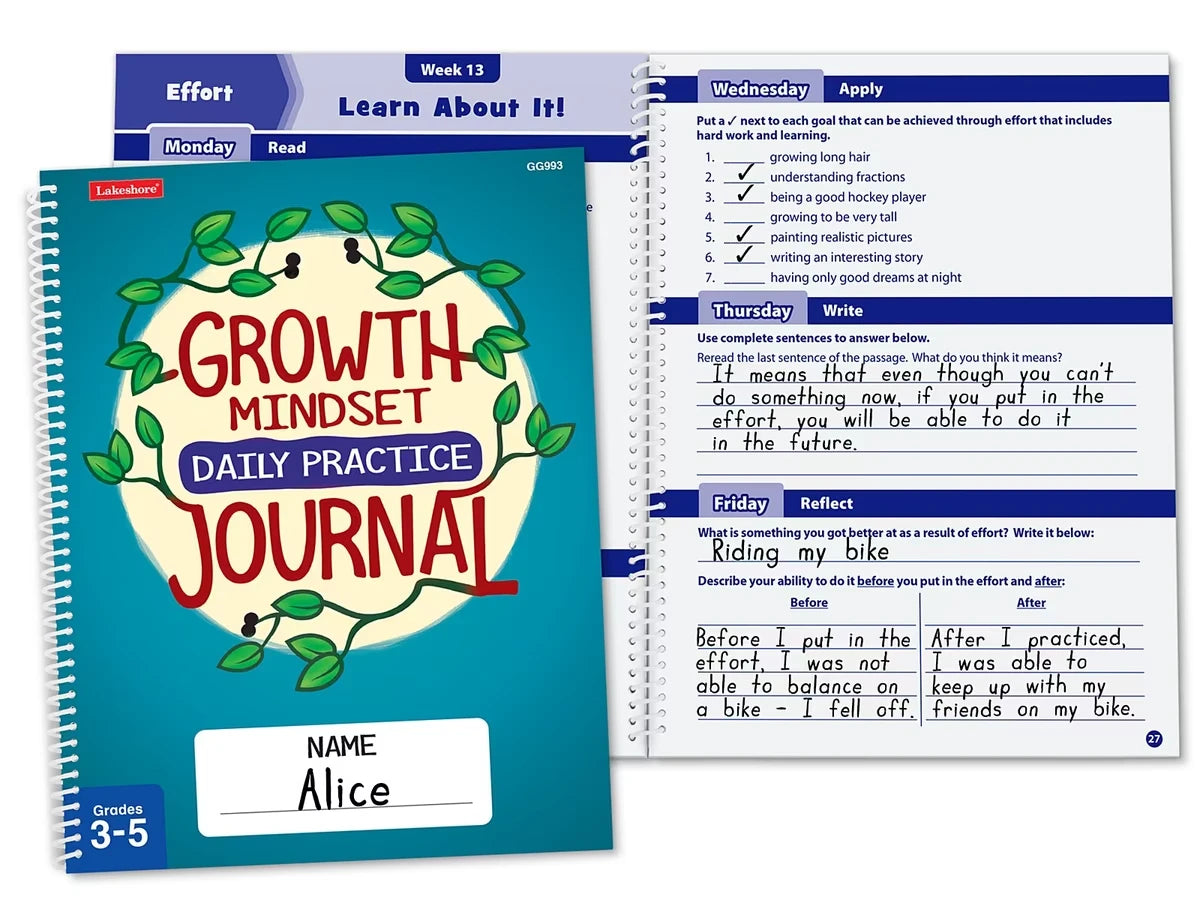 Growth Mindset Daily Practice Journal - Gr. 3-5 - US 3153