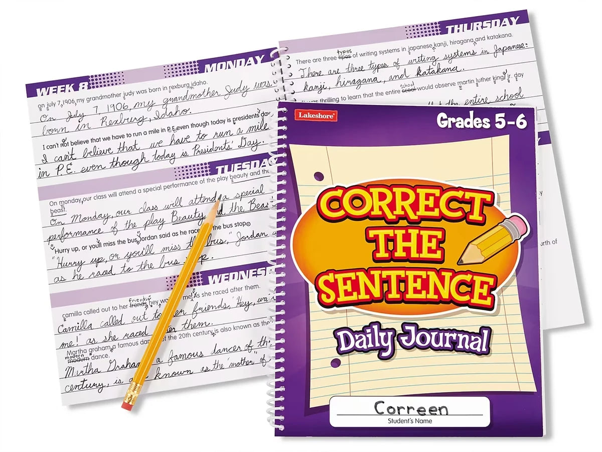 Correct the Sentence! Daily Journal - Gr. 5-6 - US 9387