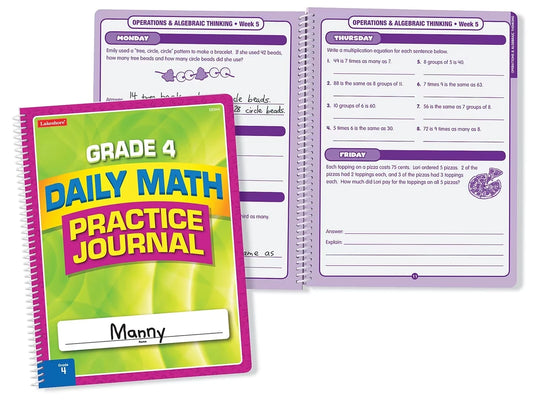 Daily Math Practice Journal - Gr. 4 - US 8076