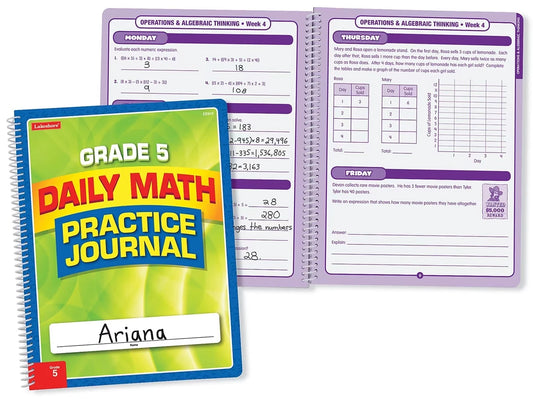 Daily Math Practice Journal - Gr. 5 - US 9816