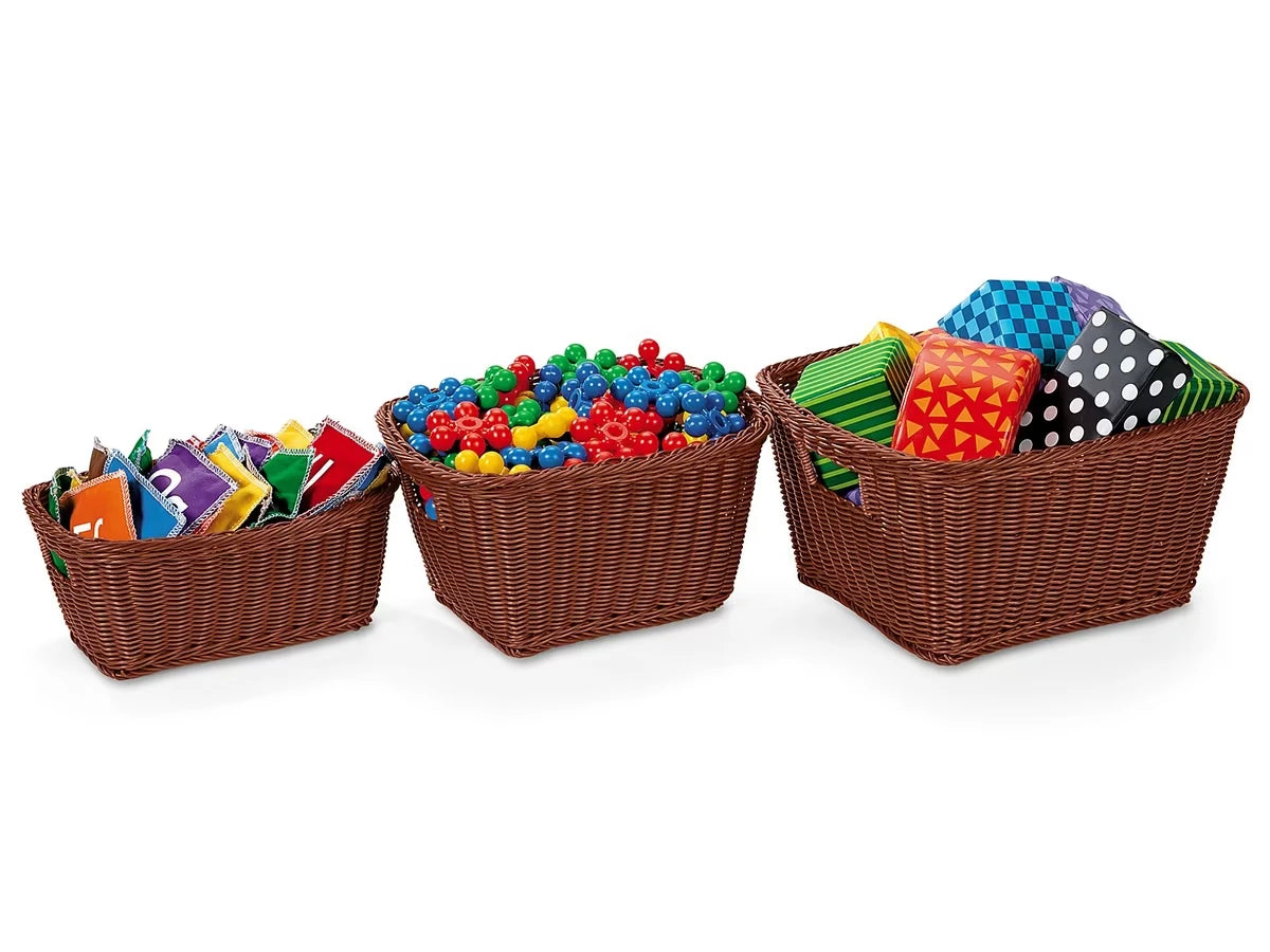 Dishwasher-Safe Plastic Baskets - Dark Brown - US 6067