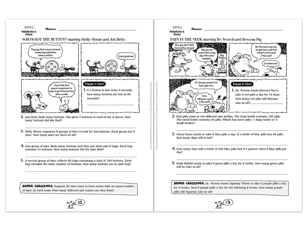 Comic-Strip Math Workbook - US 1124
