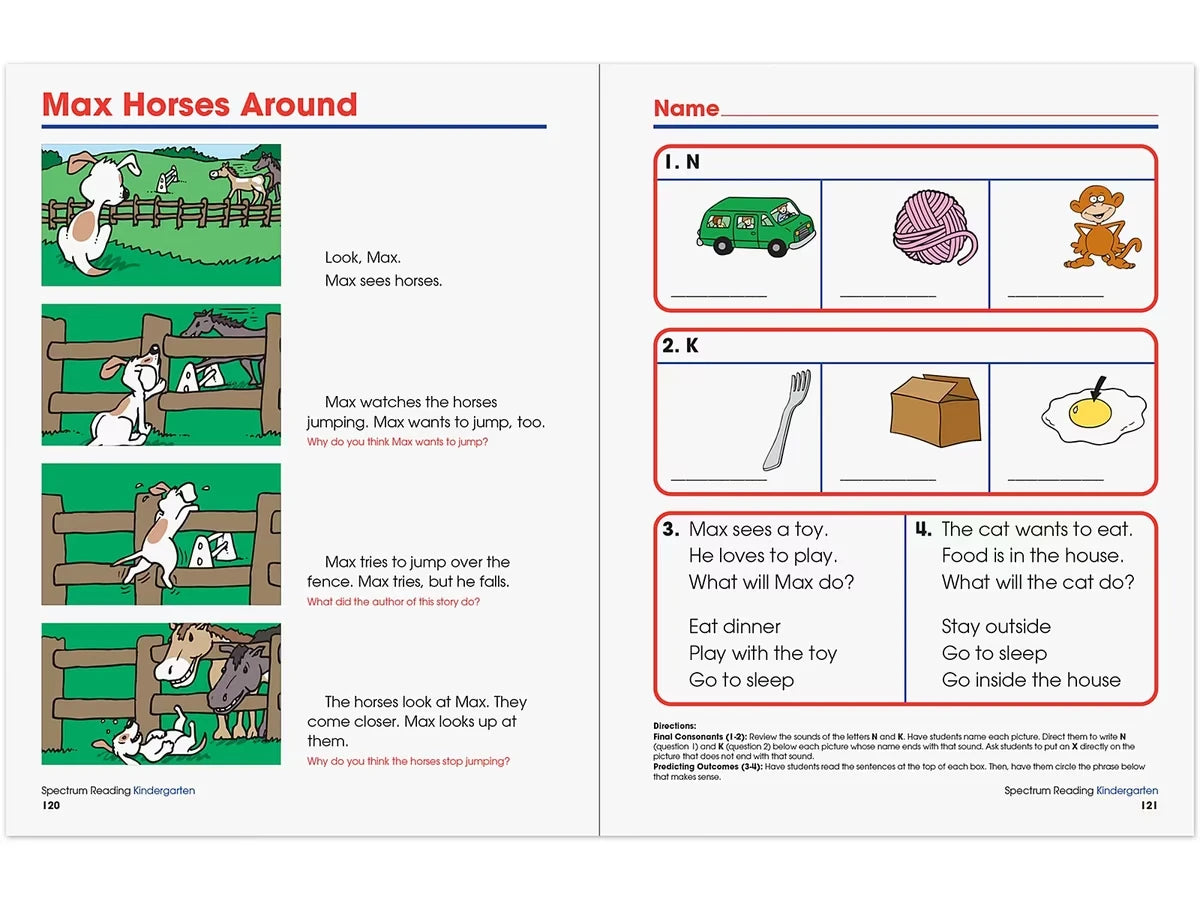 Spectrum® Reading Workbook - Kindergarten - US 1749