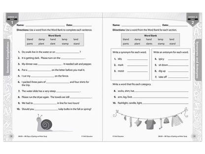 180 Days of Spelling Workbook - Gr. 2 - US 8164