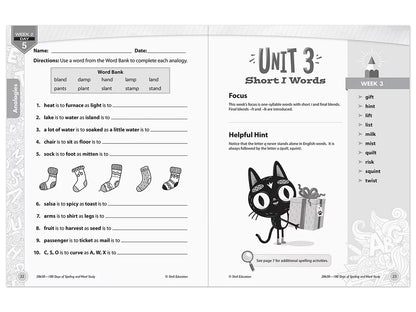 180 Days of Spelling Workbook - Gr. 2 - US 8164