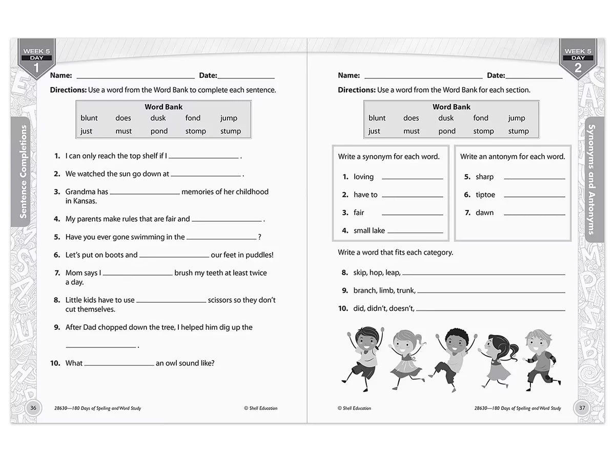 180 Days of Spelling Workbook - Gr. 2 - US 8164