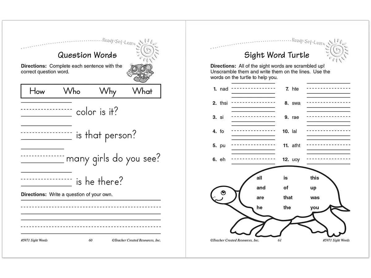 Sight-Words Workbook - US 2702