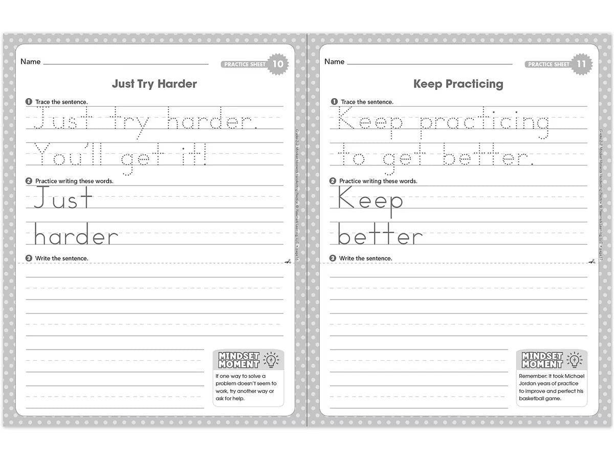Handwriting Practice Workbook - Gr. 2-3 - US 2000