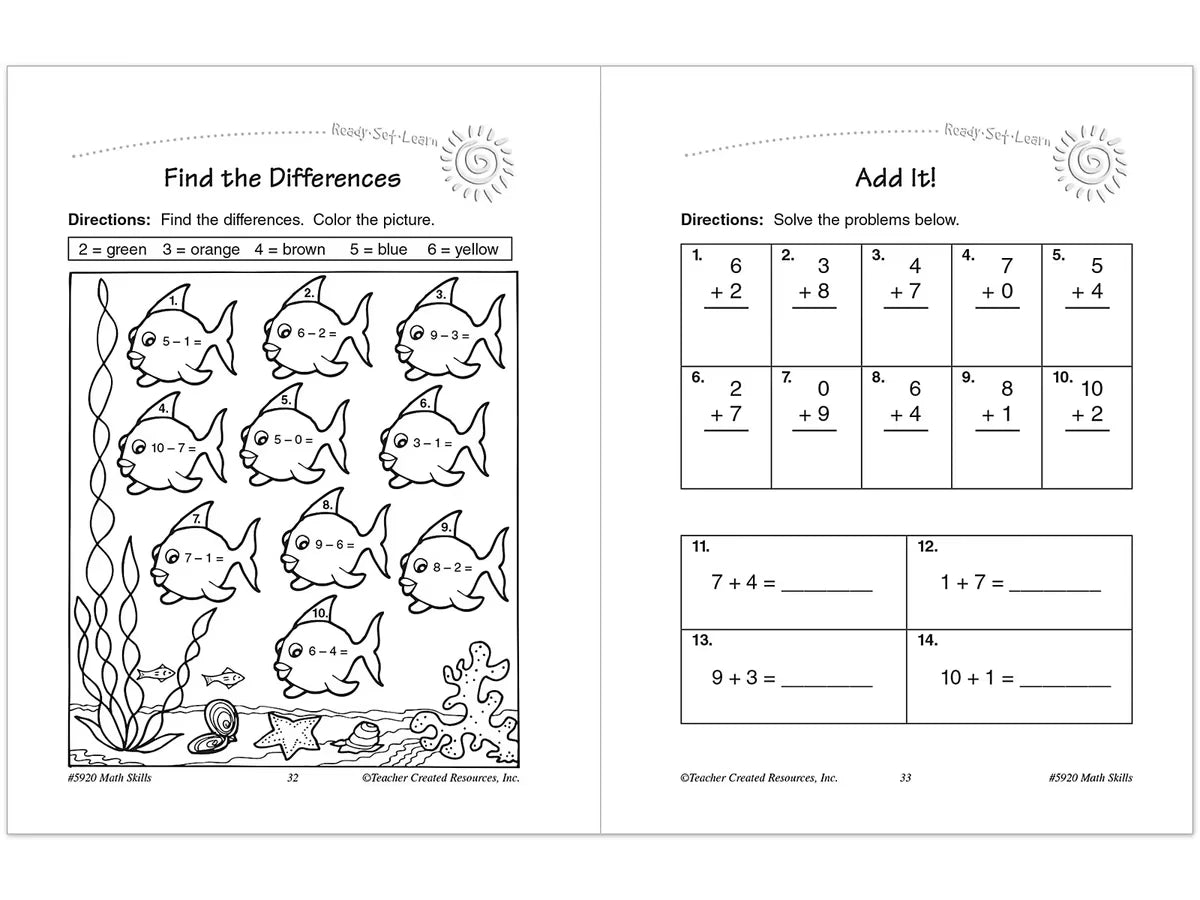 Math Skills Workbook - Gr. 1 - US 5445