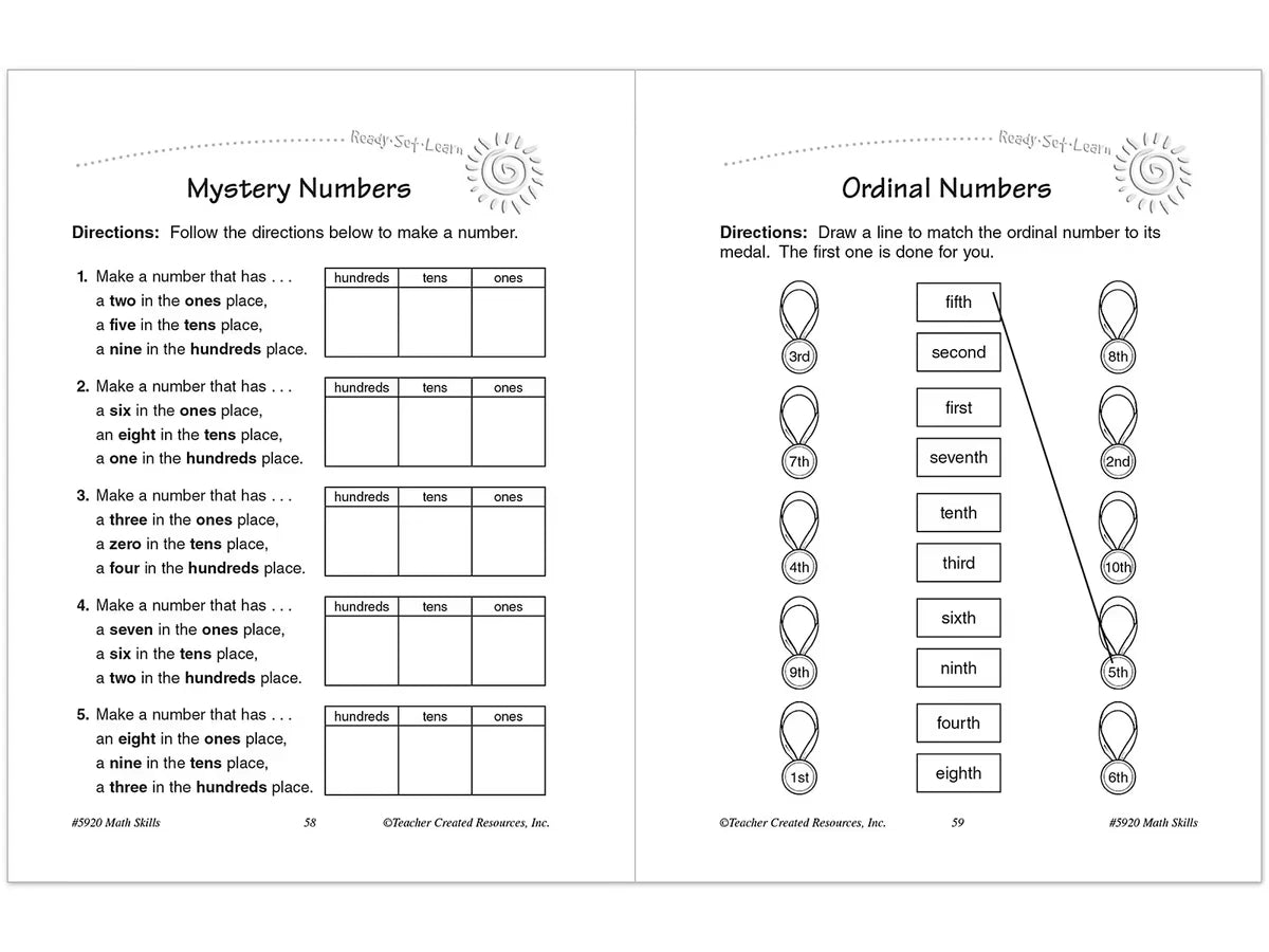 Math Skills Workbook - Gr. 1 - US 5445
