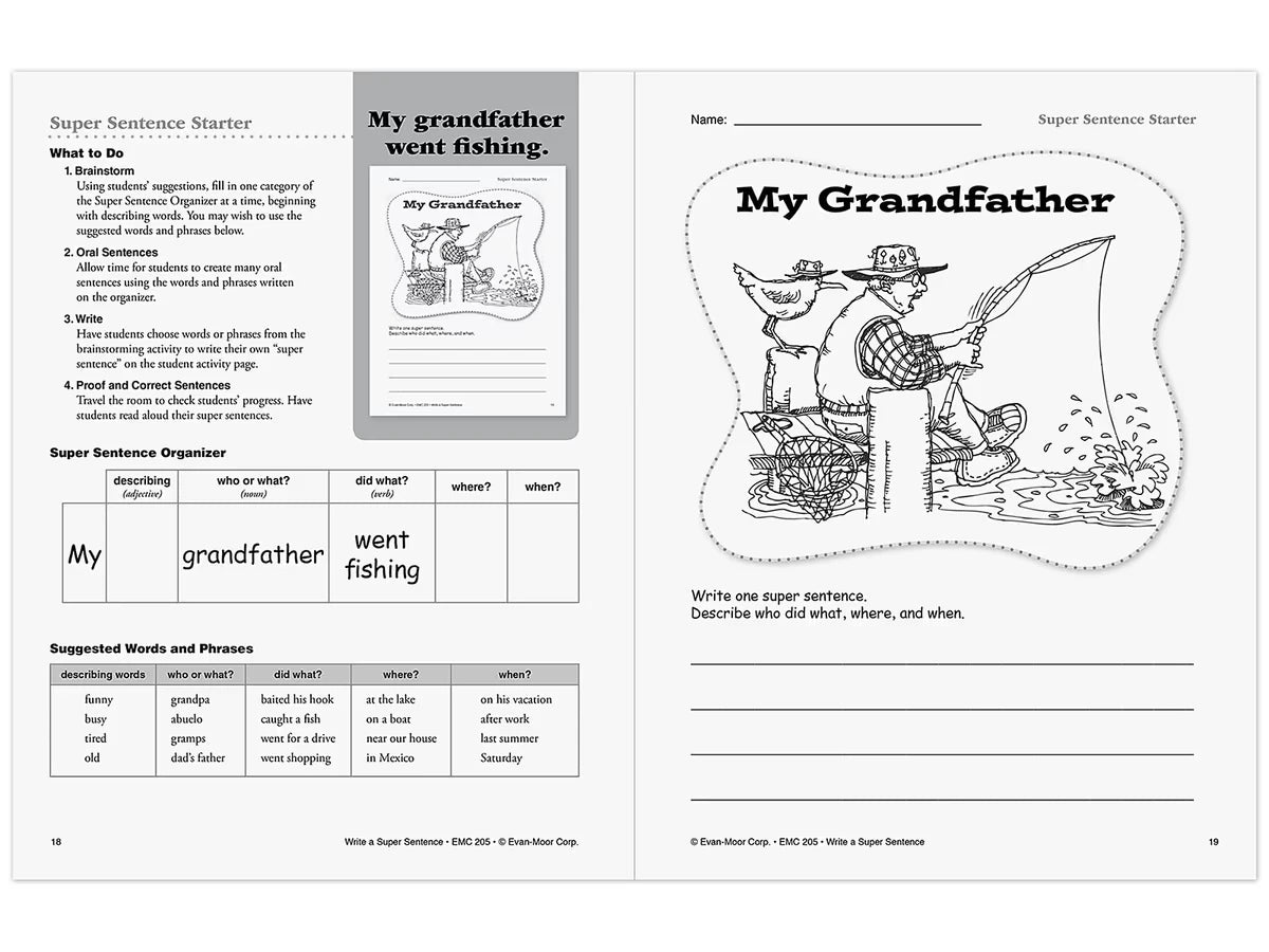 Write a Super Sentence Workbook - US 5171