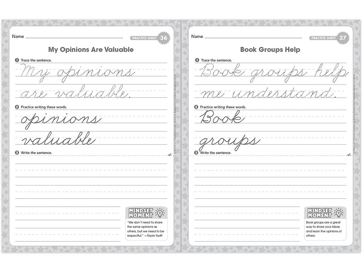 Cursive Writing Practice Workbook - Gr. 2-3 - US 9669