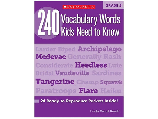 240 Words Kids Need to Know Workbook - Gr. 5 - US 9798