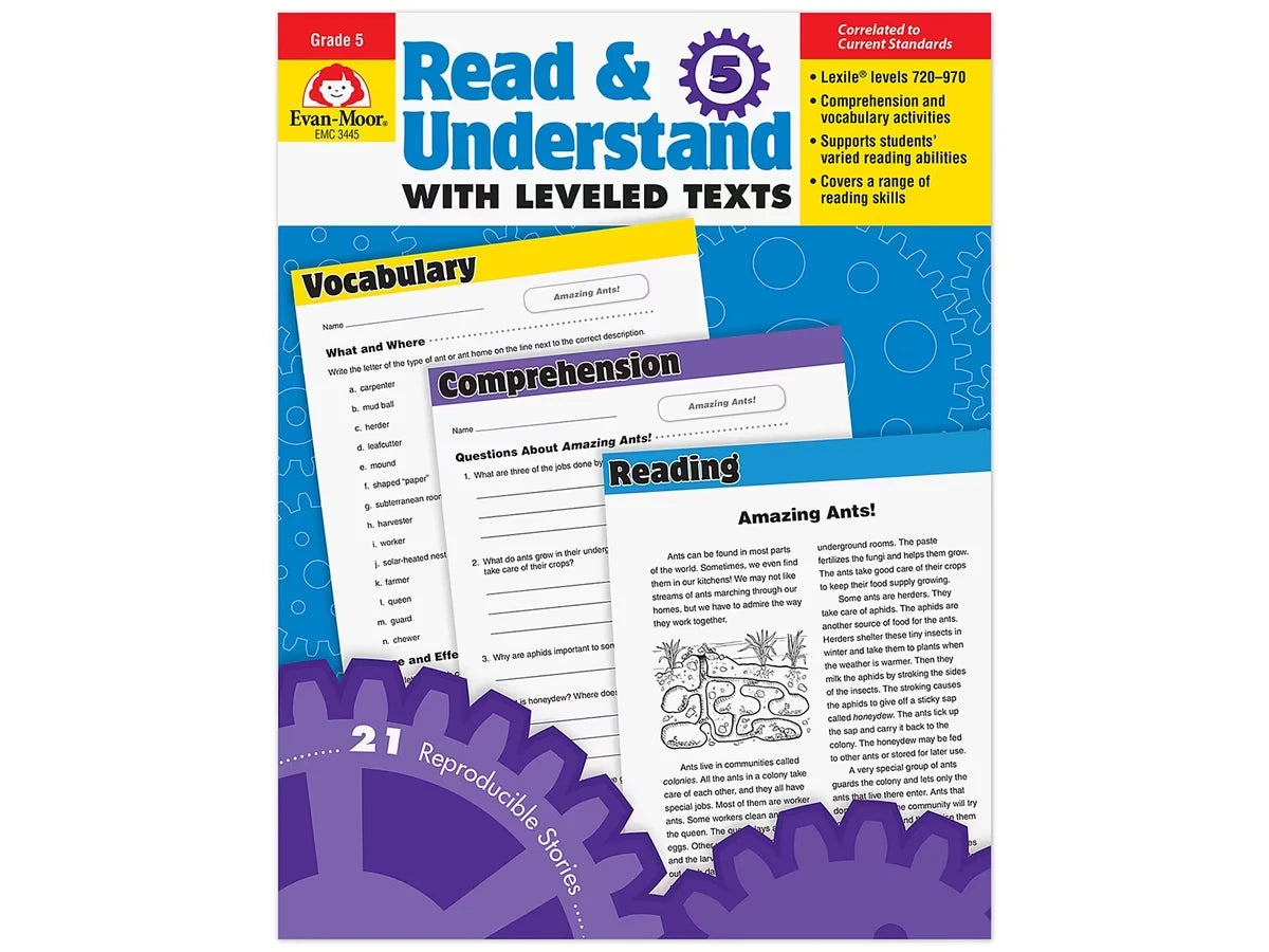 Read & Understand with Leveled Texts Workbook - Gr. 5 - US 2201