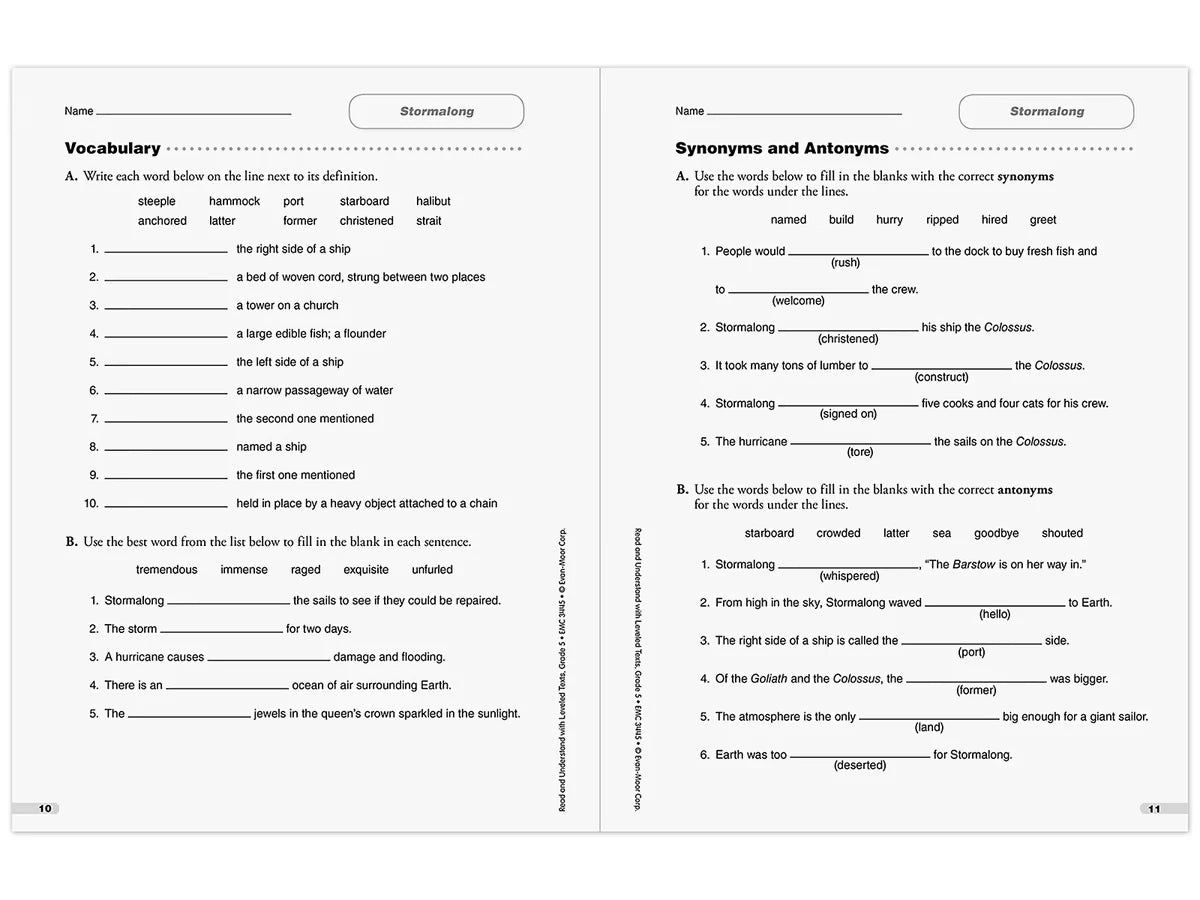 Read & Understand with Leveled Texts Workbook - Gr. 5 - US 2201