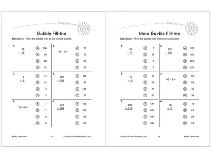 Subtraction Workbook - US 8707