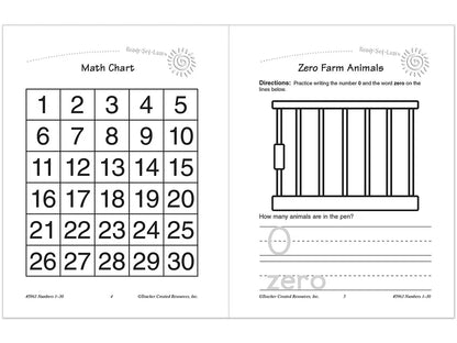 Numbers 1-30 Workbook - US 2097