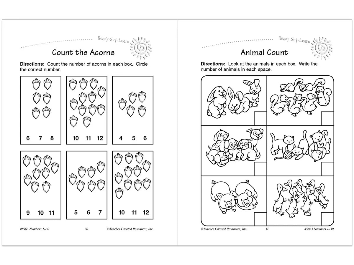 Numbers 1-30 Workbook - US 2097