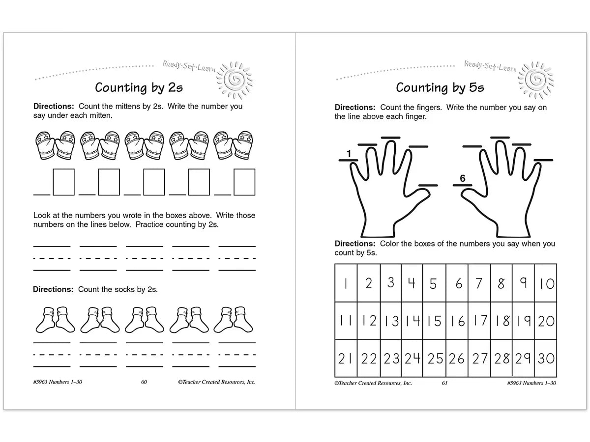 Numbers 1-30 Workbook - US 2097