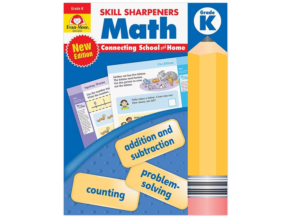 Math Skill Sharpeners Workbook - Kindergarten - US 5976