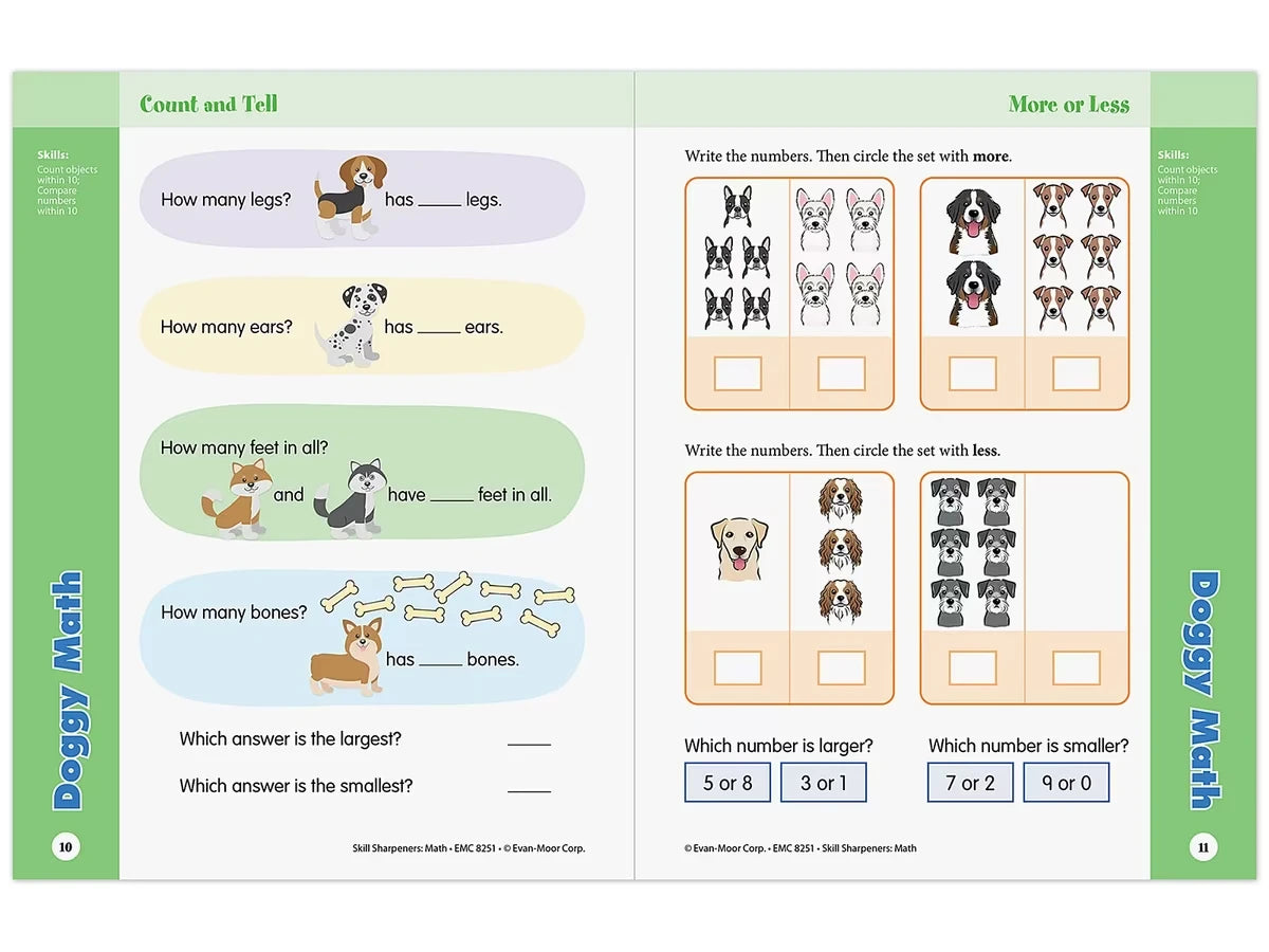 Math Skill Sharpeners Workbook - Kindergarten - US 5976