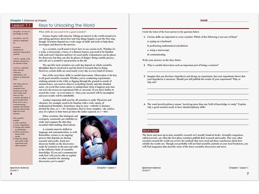 Spectrum® Science Workbook - Gr. 7 - US 1372