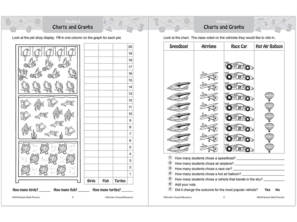 Instant Math Practice Workbook - Gr. 2 - US 2968