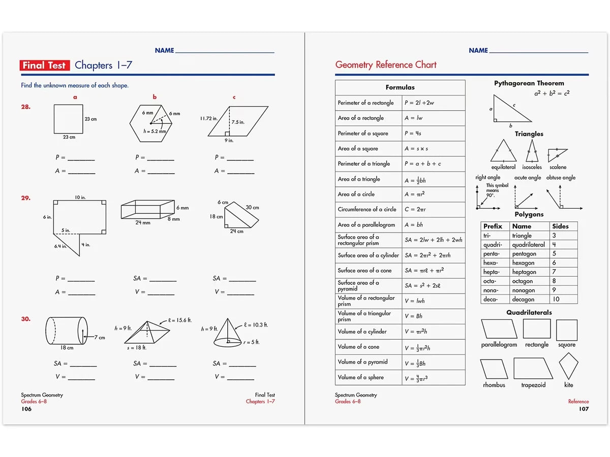 Spectrum® Geometry Workbook - US 8589