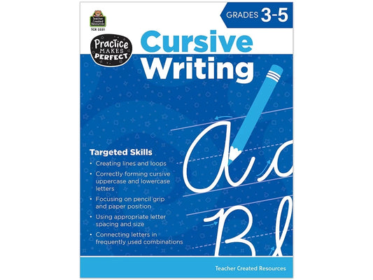 Cursive Writing Practice Workbook - US 3296