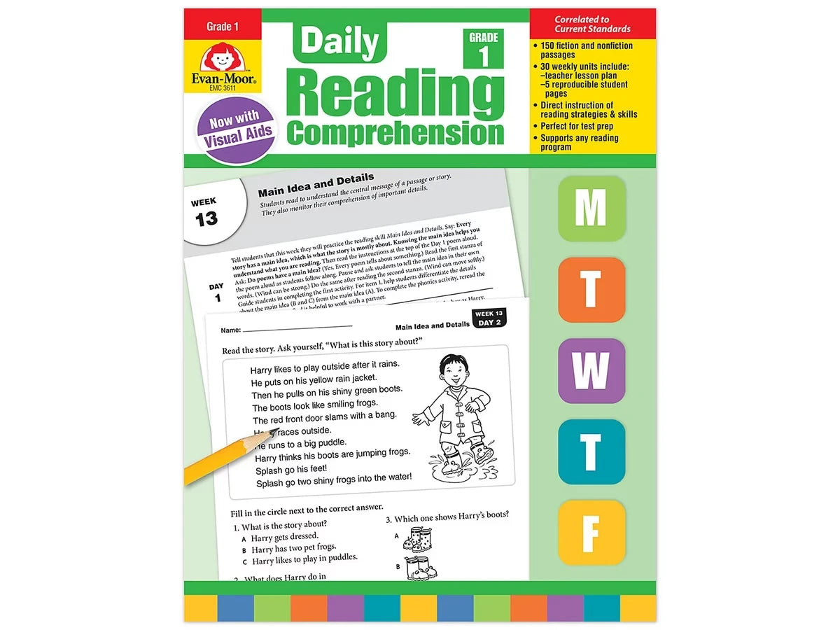 Daily Reading Comprehension Activities Workbook - Gr. 1 - US 8621