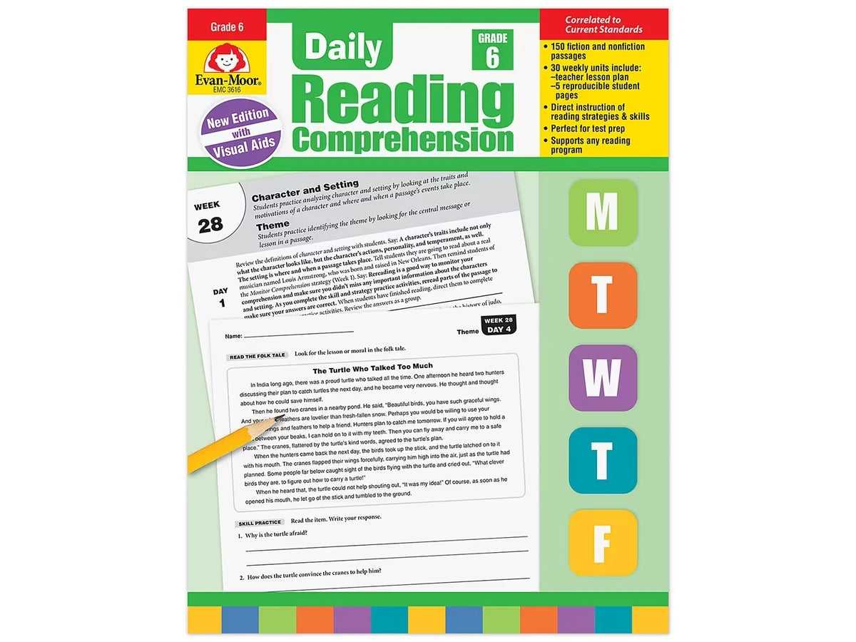 Daily Reading Comprehension Activities Workbook - Gr. 6 - US 5214