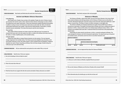 Daily Reading Comprehension Activities Workbook - Gr. 6 - US 5214