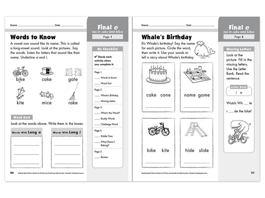 Phonics Week-By-Week Packets Workbook - US 2268