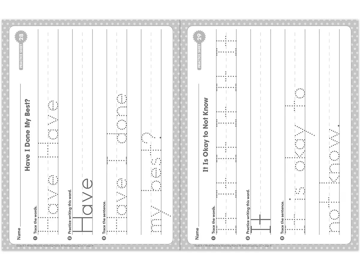 Handwriting Practice Workbook - K-Gr. 1 - US 7324