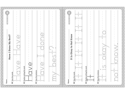 Handwriting Practice Workbook - K-Gr. 1 - US 7324