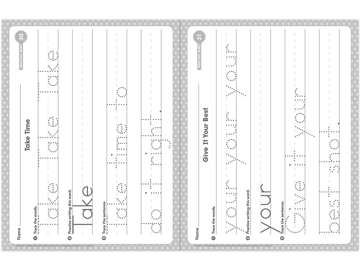 Handwriting Practice Workbook - K-Gr. 1 - US 7324
