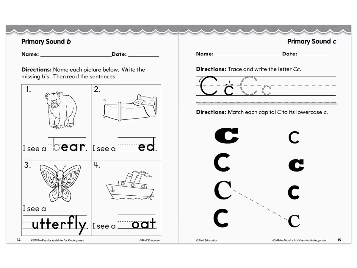 Phonics for Kindergarten Workbook - US 9743