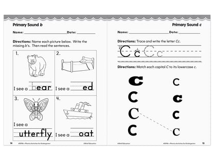 Phonics for Kindergarten Workbook - US 9743