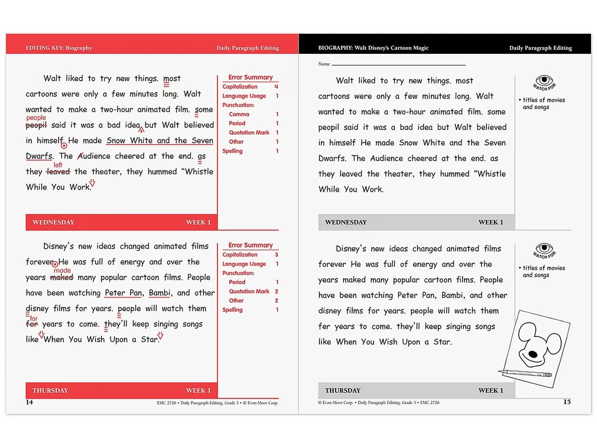 Daily Paragraph Editing Workbook - Gr. 3 - US 7820