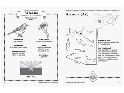 Maps of the USA Workbook - US 2638