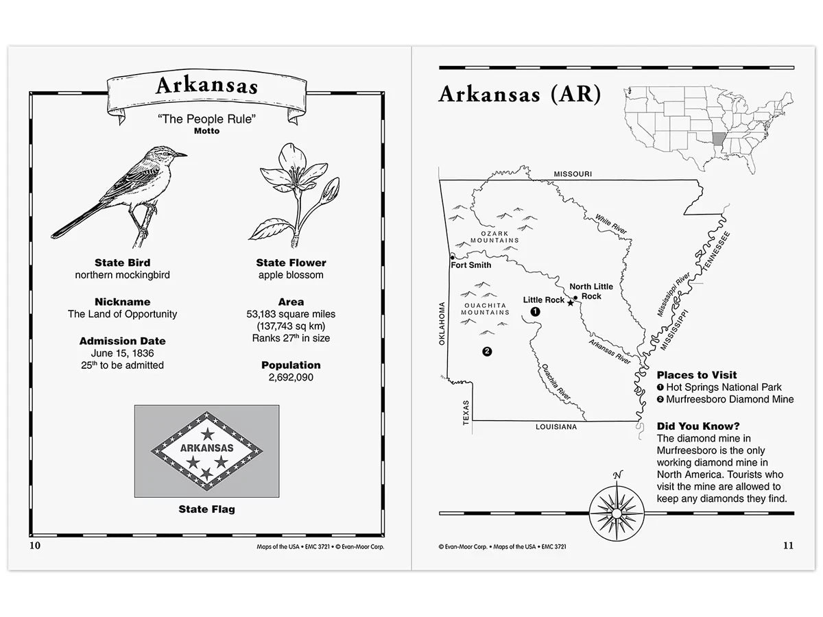 Maps of the USA Workbook - US 2638