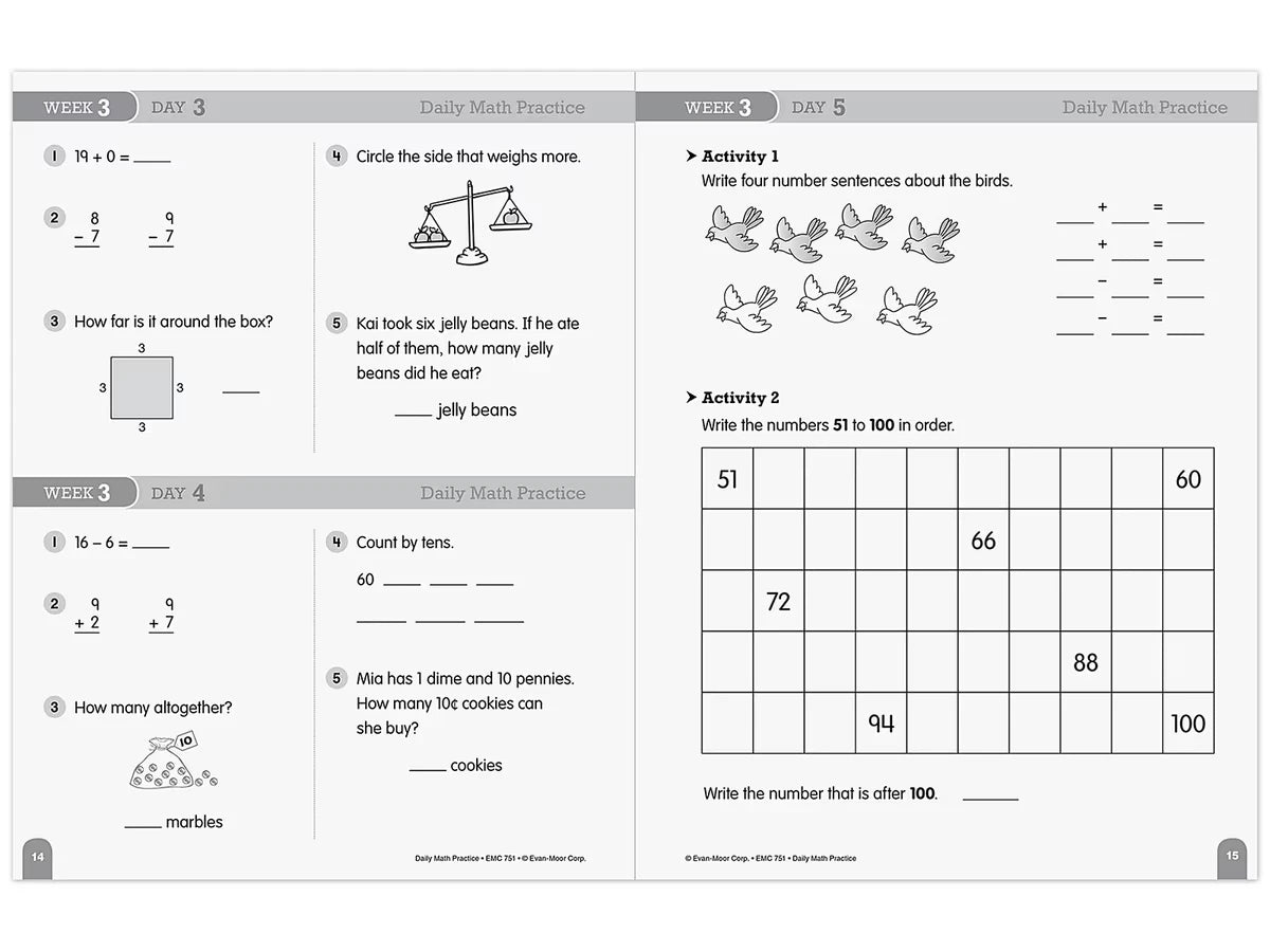 Daily Math Practice Workbook - Gr. 2 - US 2486