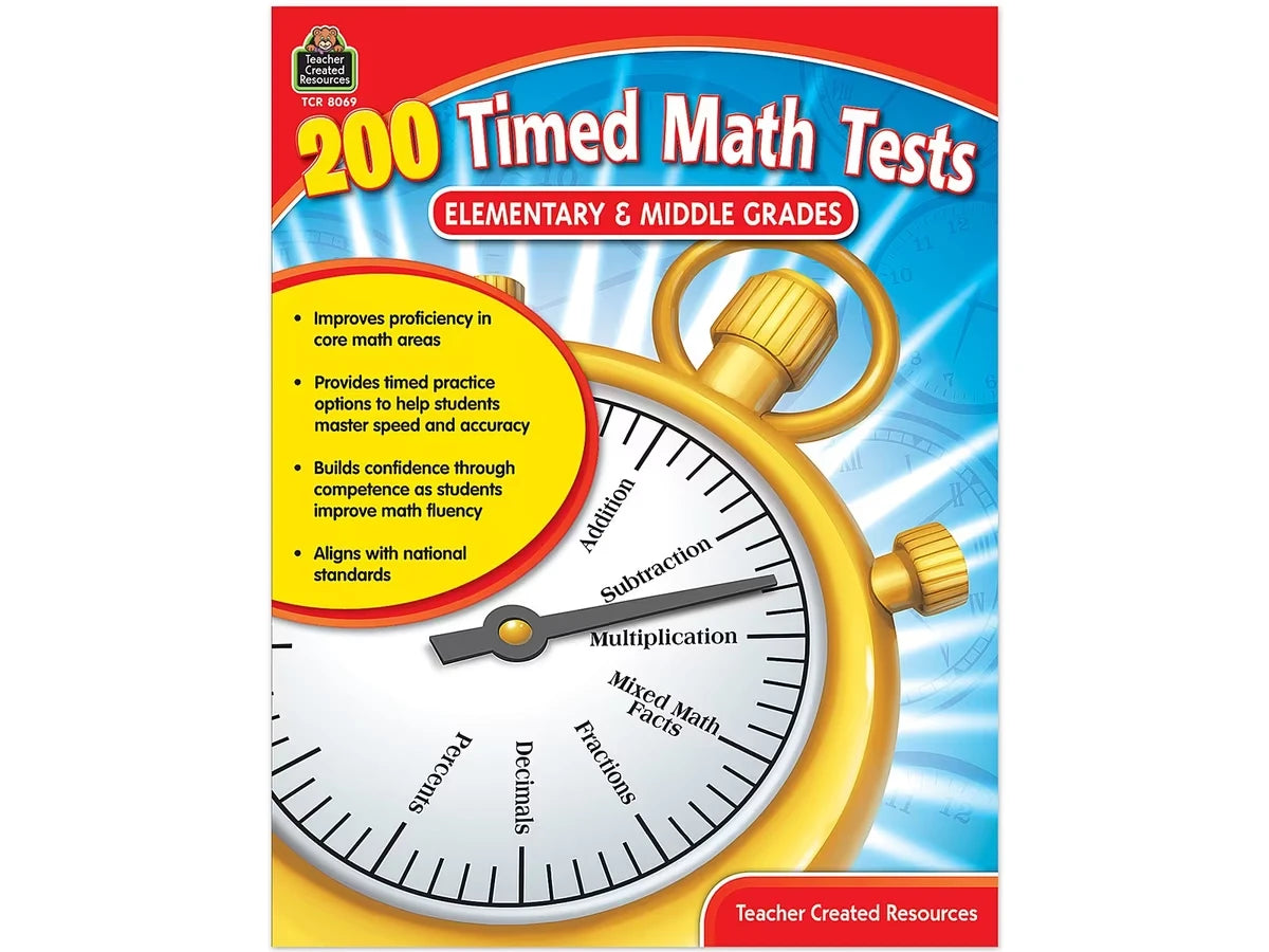 200 Timed Math Tests Workbook - US 2931